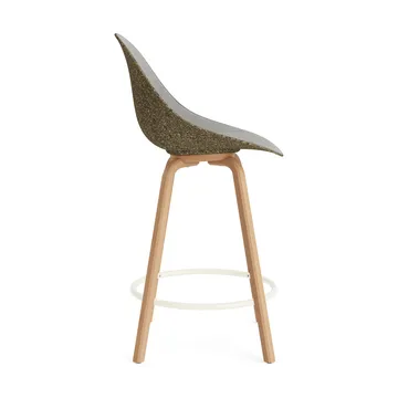 Mat Bar Chair barkruk voorkant gestoffeerd 65 cm - Remix 133-seaweed-beech-cream steel - Normann Copenhagen