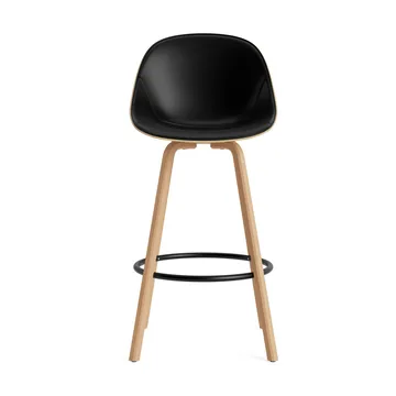 Mat Bar Chair barkruk voorkant gestoffeerd 75 cm - Ultra 41599-hemp-beech-black steel - Normann Copenhagen