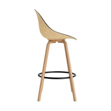 Mat Bar Chair barkruk voorkant gestoffeerd 75 cm - Ultra 41599-hemp-beech-black steel - Normann Copenhagen