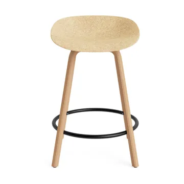 Mat Barstool barkruk 65 cm - Hemp-beech-black steel - Normann Copenhagen