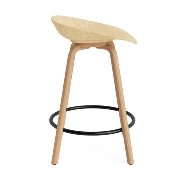 Mat Barstool barkruk 65 cm - Hemp-beech-black steel - Normann Copenhagen