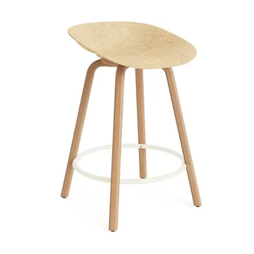 Mat Barstool barkruk 65 cm - Hemp-beech-cream steel - Normann Copenhagen