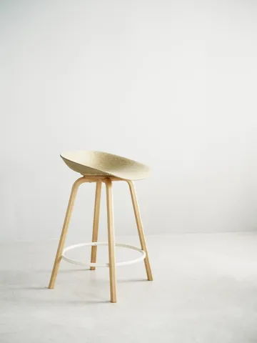 Mat Barstool barkruk 65 cm - Hemp-beech-cream steel - Normann Copenhagen