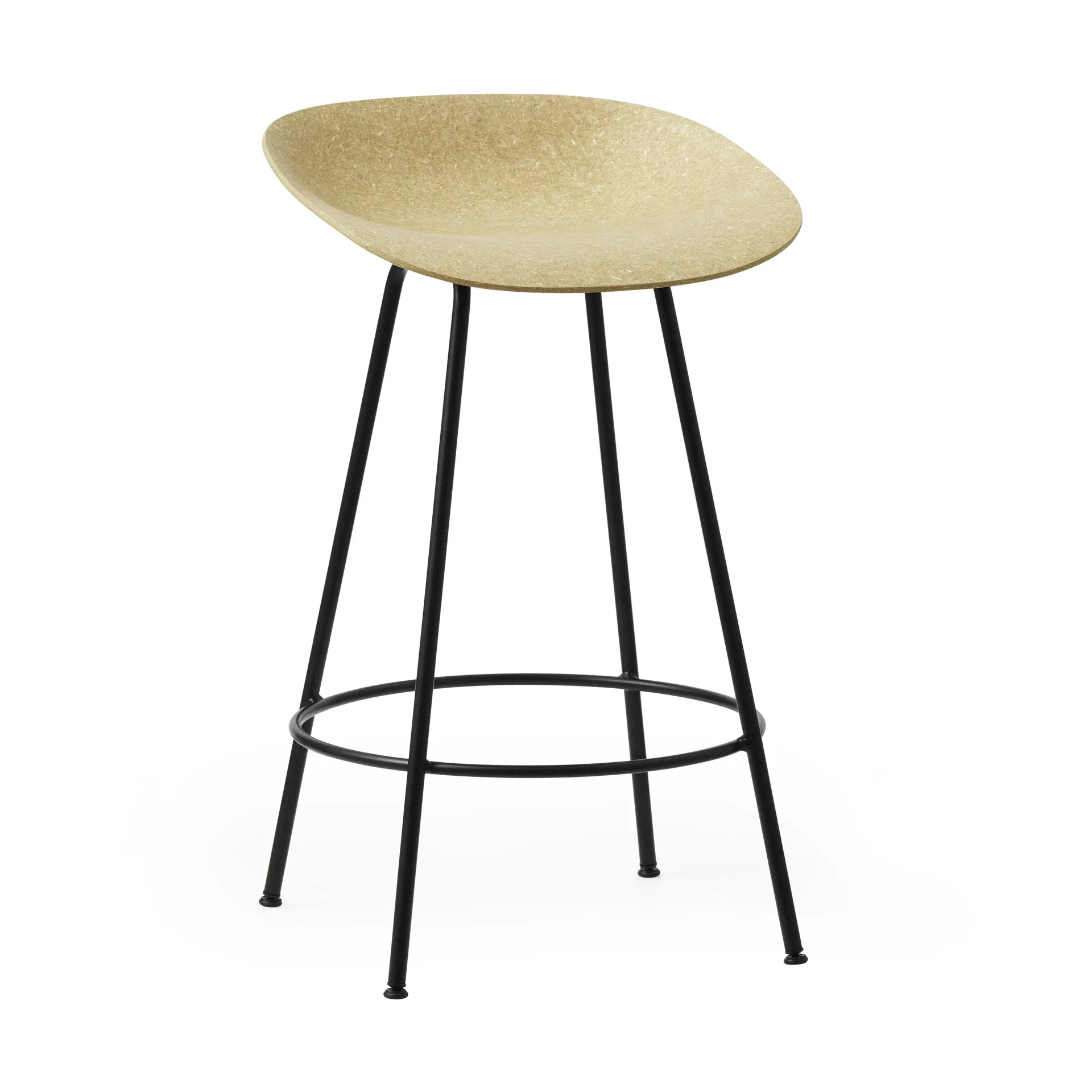 Mat Barstool barkruk 65 cm, Hemp-black steel Normann Copenhagen