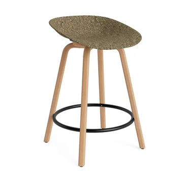 Mat Barstool barkruk 65 cm - Seaweed-beech-black steel - Normann Copenhagen