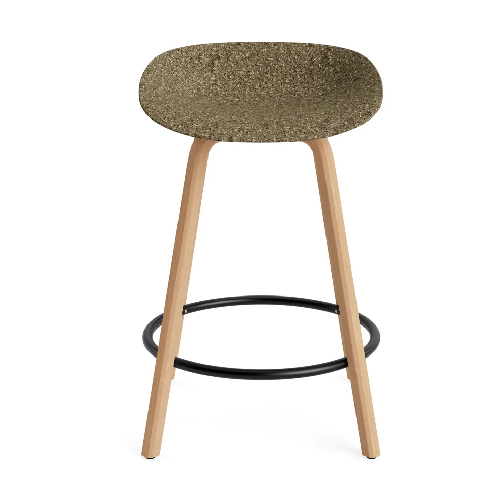 Mat Barstool barkruk 65 cm, Seaweed-beech-black steel Normann Copenhagen