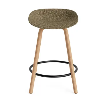 Mat Barstool barkruk 65 cm - Seaweed-beech-black steel - Normann Copenhagen