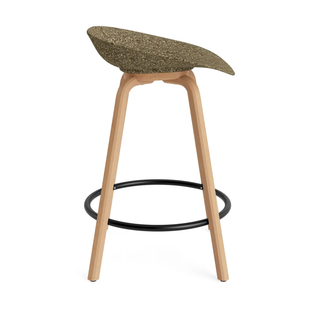Mat Barstool barkruk 65 cm, Seaweed-beech-black steel Normann Copenhagen