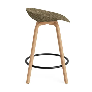Mat Barstool barkruk 65 cm - Seaweed-beech-black steel - Normann Copenhagen