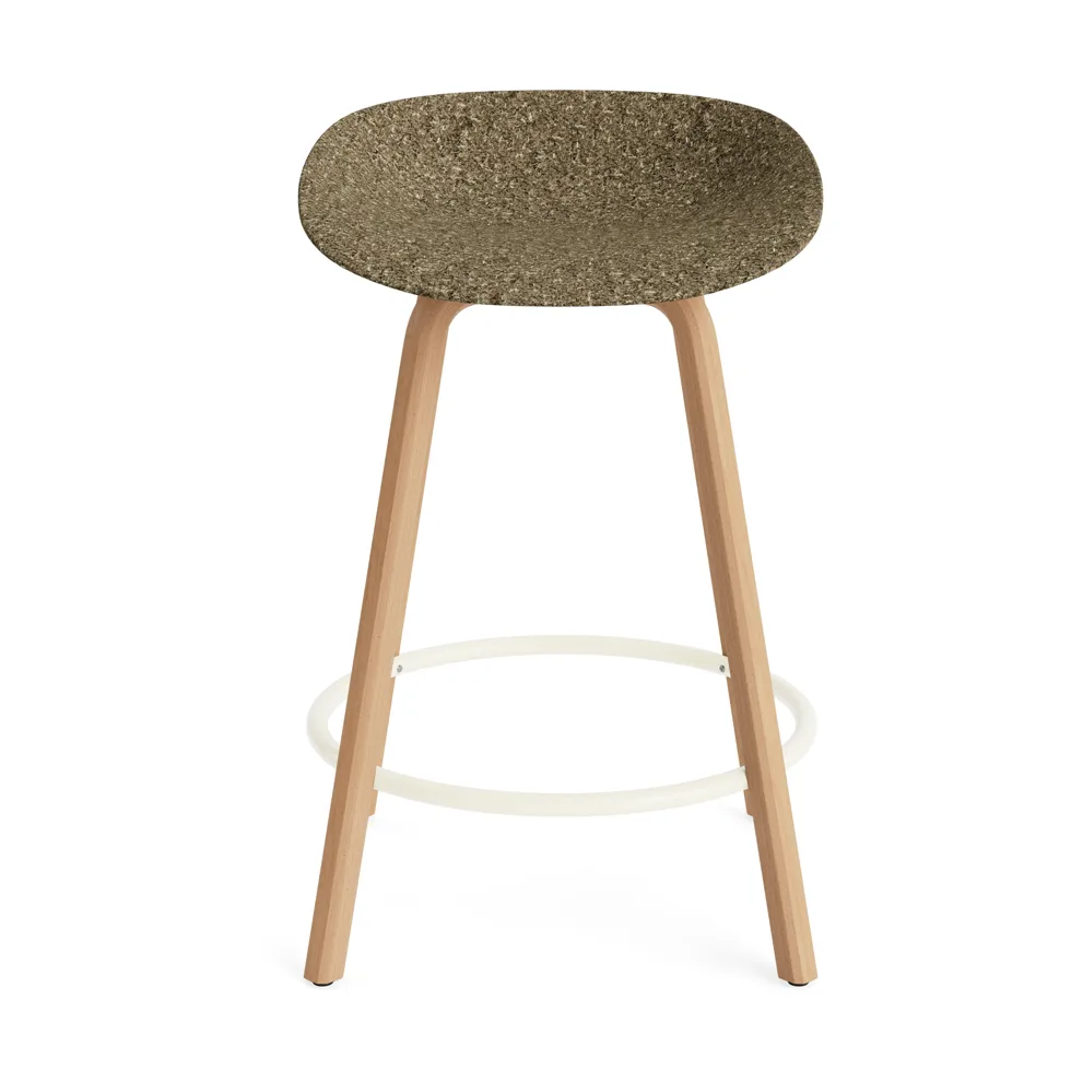 Mat Barstool barkruk 65 cm, Seaweed-beech-cream steel Normann Copenhagen
