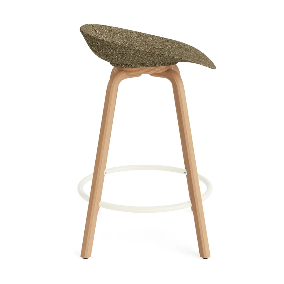 Mat Barstool barkruk 65 cm, Seaweed-beech-cream steel Normann Copenhagen