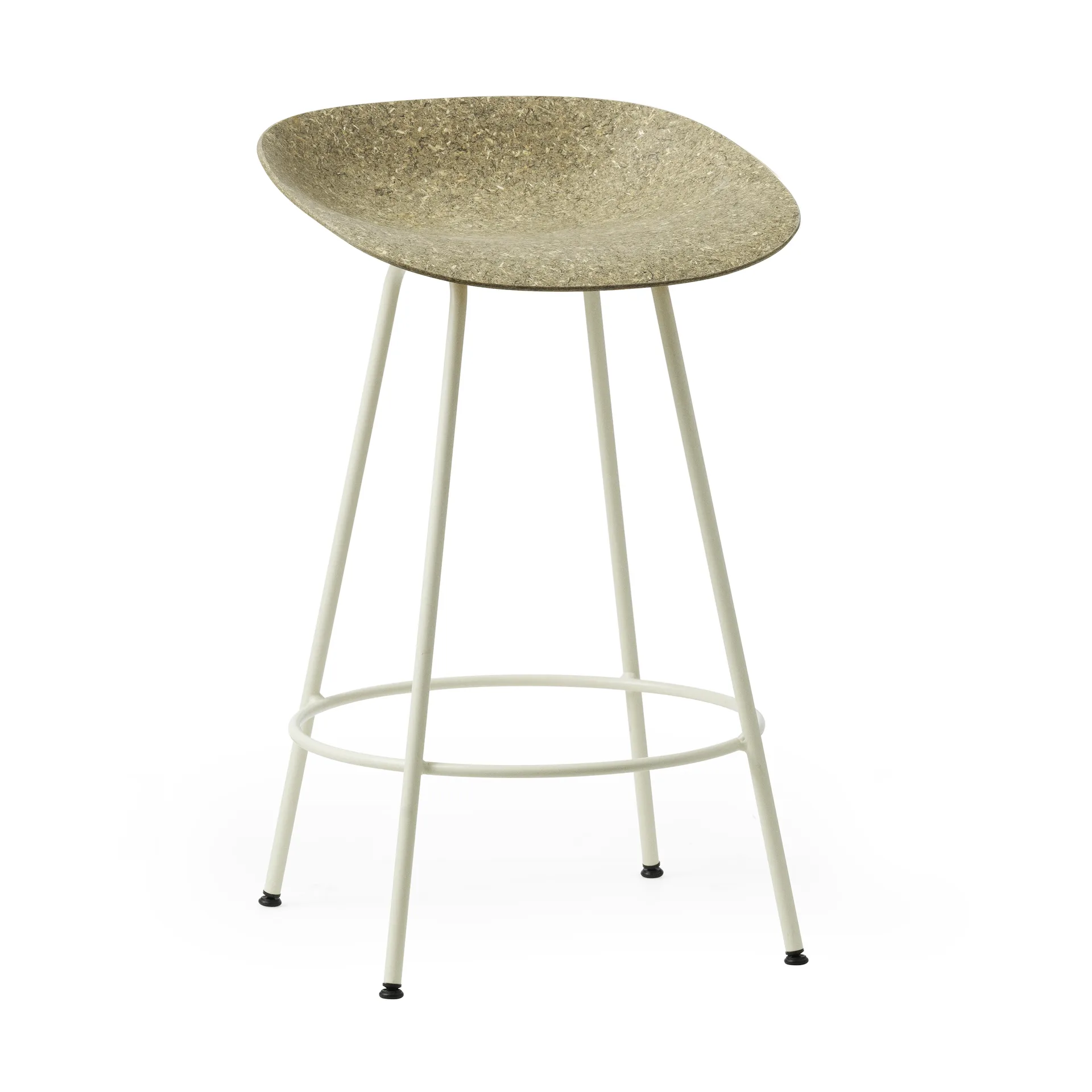 Mat Barstool barkruk 65 cm, Seaweed-cream steel Normann Copenhagen