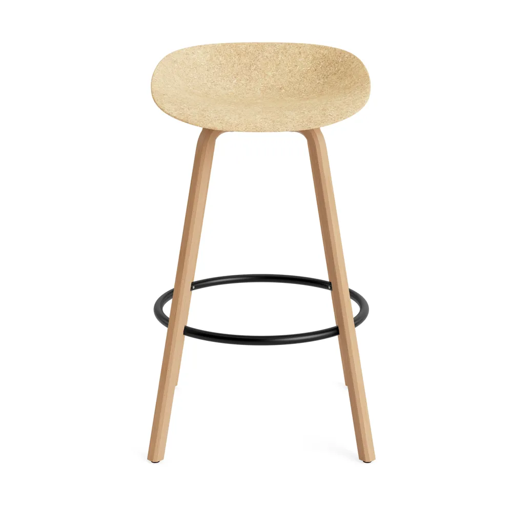 Mat Barstool barkruk 75 cm, Hemp-beech-black steel Normann Copenhagen