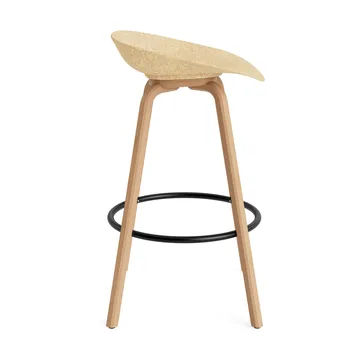 Mat Barstool barkruk 75 cm - Hemp-beech-black steel - Normann Copenhagen