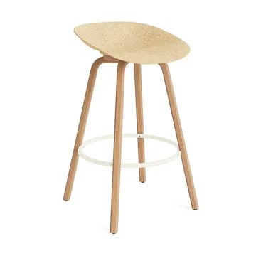 Mat Barstool barkruk 75 cm - Hemp-beech-cream steel - Normann Copenhagen