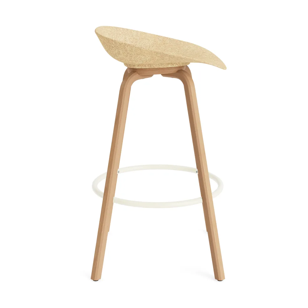 Mat Barstool barkruk 75 cm, Hemp-beech-cream steel Normann Copenhagen
