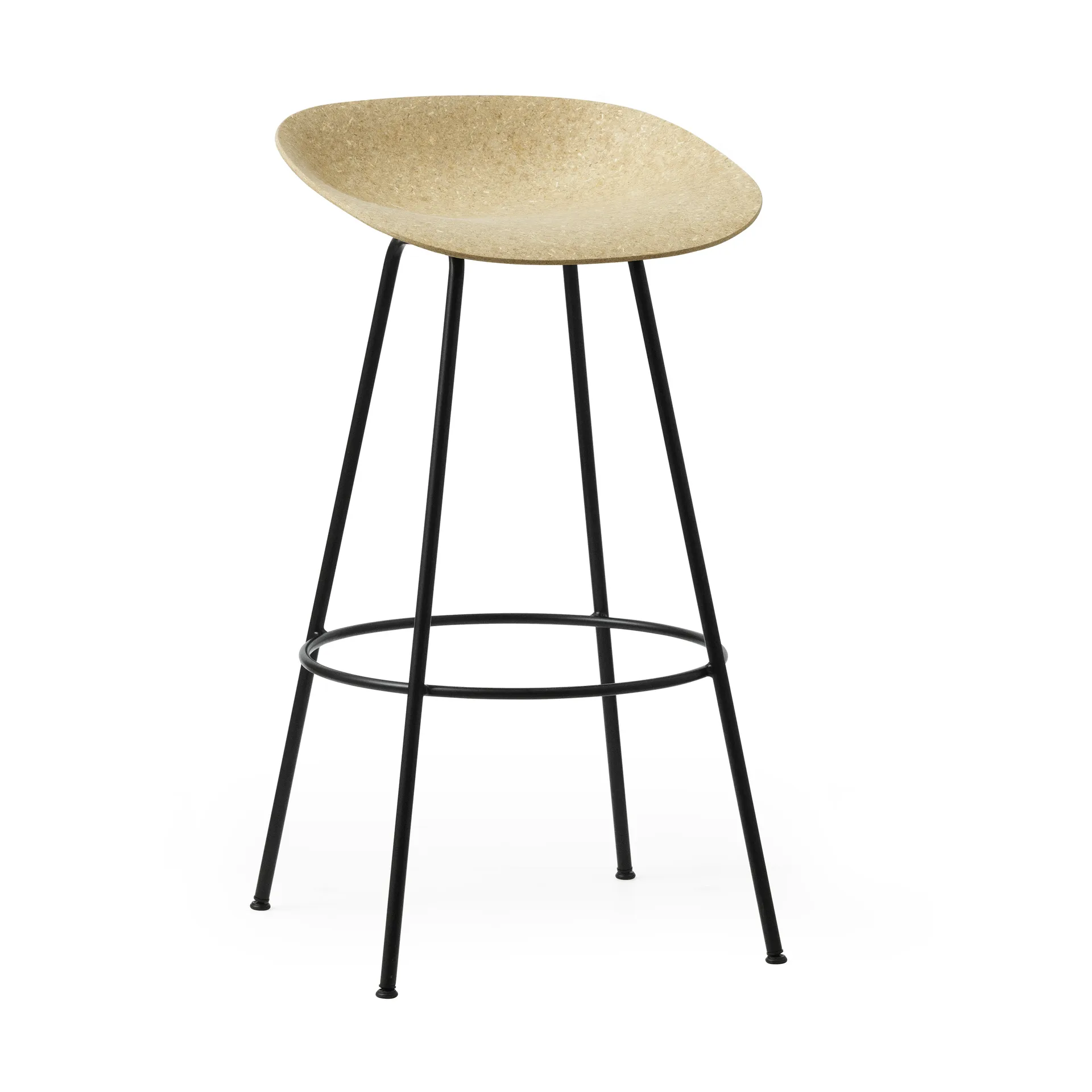 Mat Barstool barkruk 75 cm, Hemp-black steel Normann Copenhagen