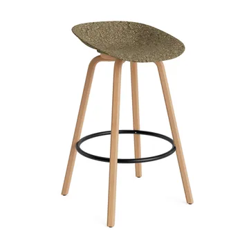 Mat Barstool barkruk 75 cm - Seaweed-beech-black steel - Normann Copenhagen