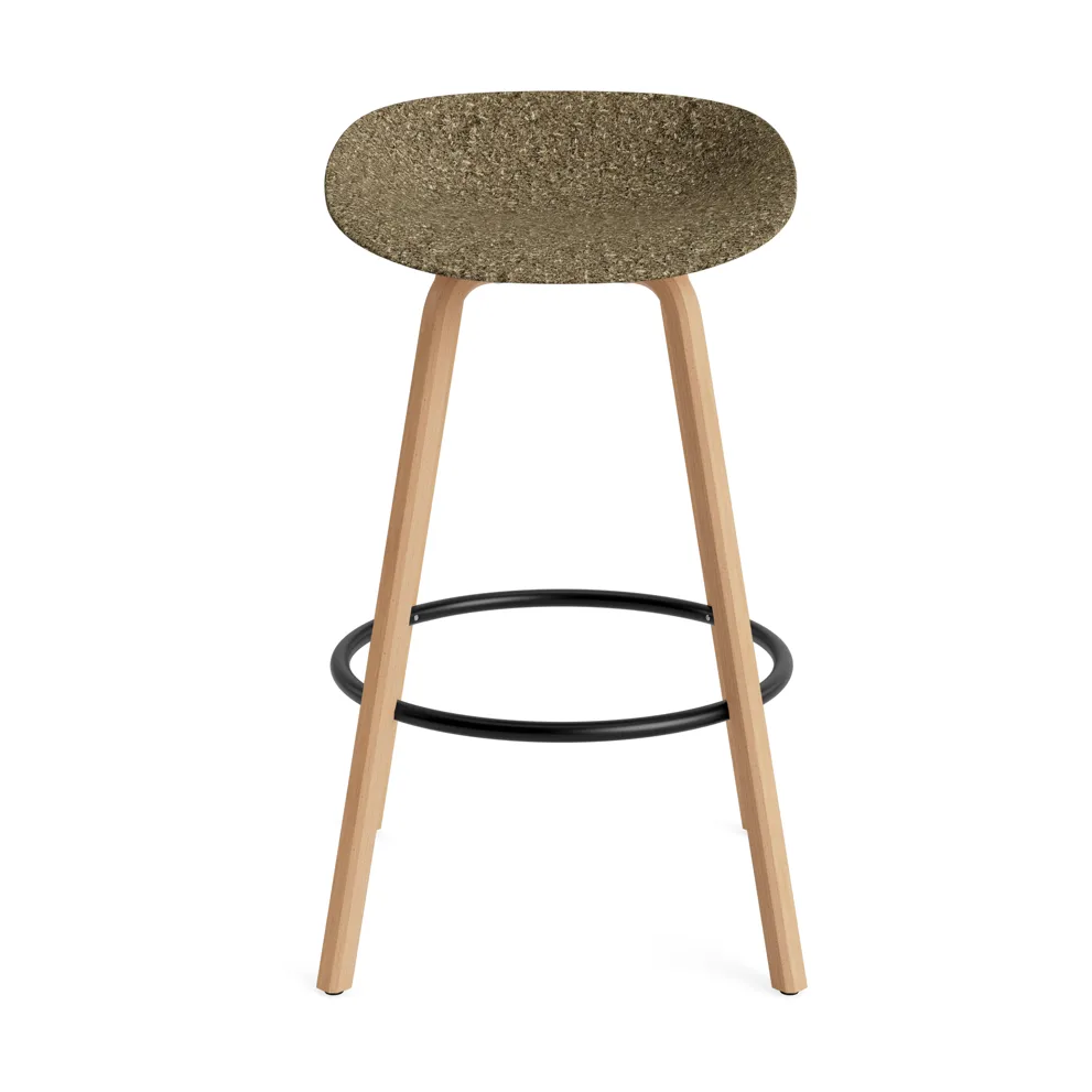 Mat Barstool barkruk 75 cm, Seaweed-beech-black steel Normann Copenhagen