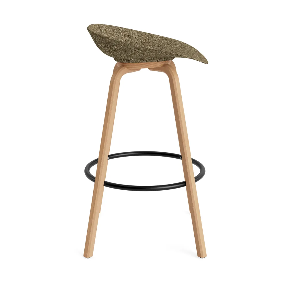 Mat Barstool barkruk 75 cm, Seaweed-beech-black steel Normann Copenhagen