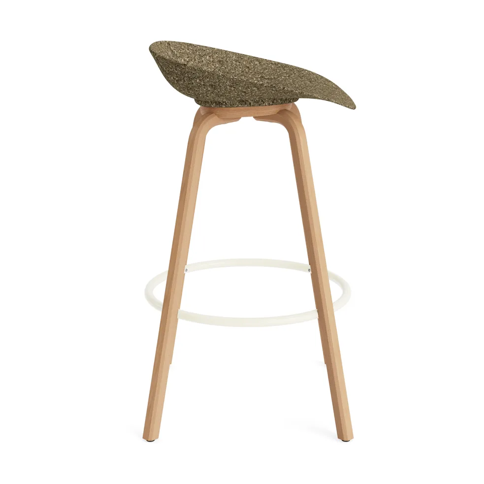 Mat Barstool barkruk 75 cm, Seaweed-beech-cream steel Normann Copenhagen