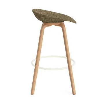 Mat Barstool barkruk 75 cm - Seaweed-beech-cream steel - Normann Copenhagen
