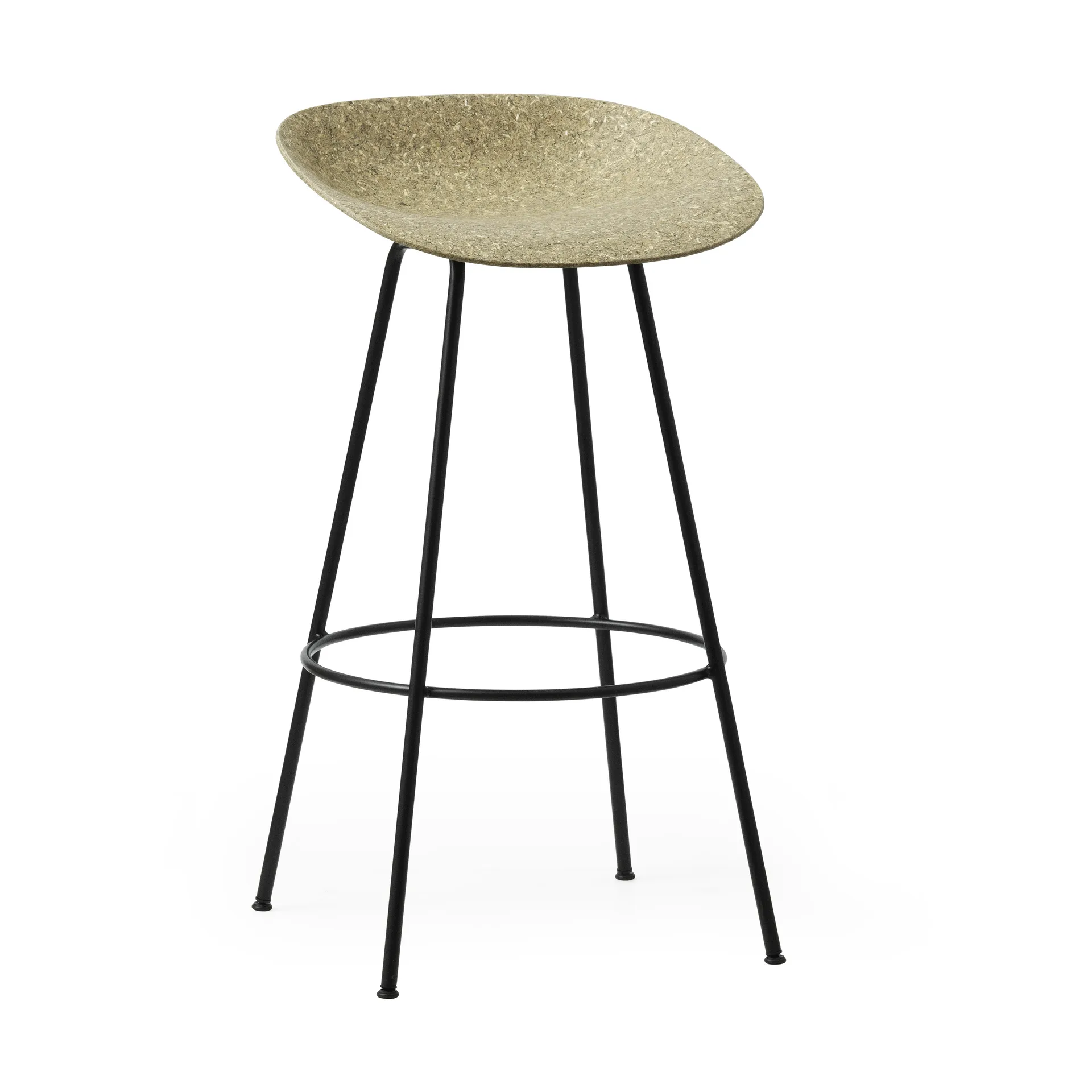 Mat Barstool barkruk 75 cm, Seaweed-black steel Normann Copenhagen