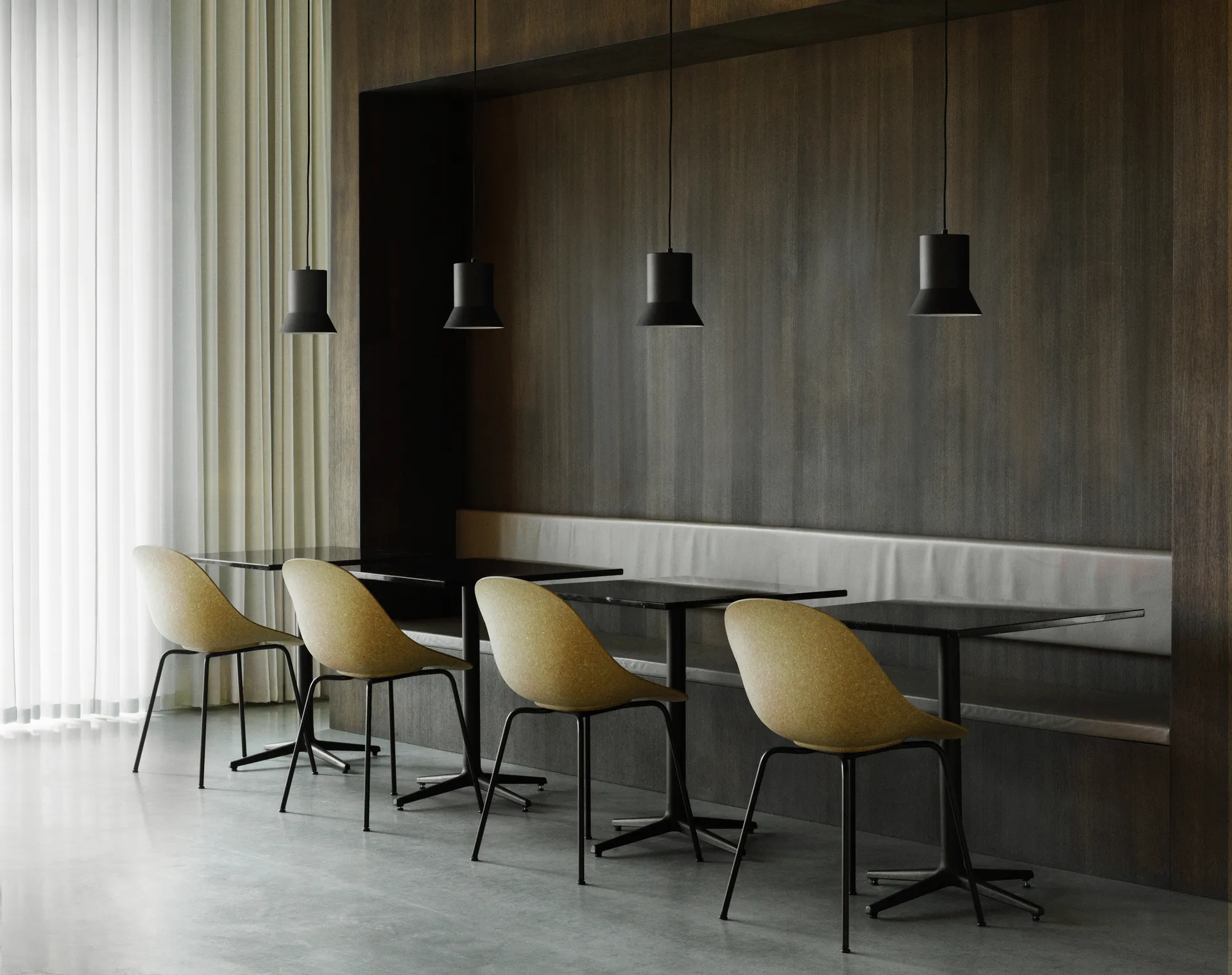 Mat Chair stoel, Hemp-black steel Normann Copenhagen