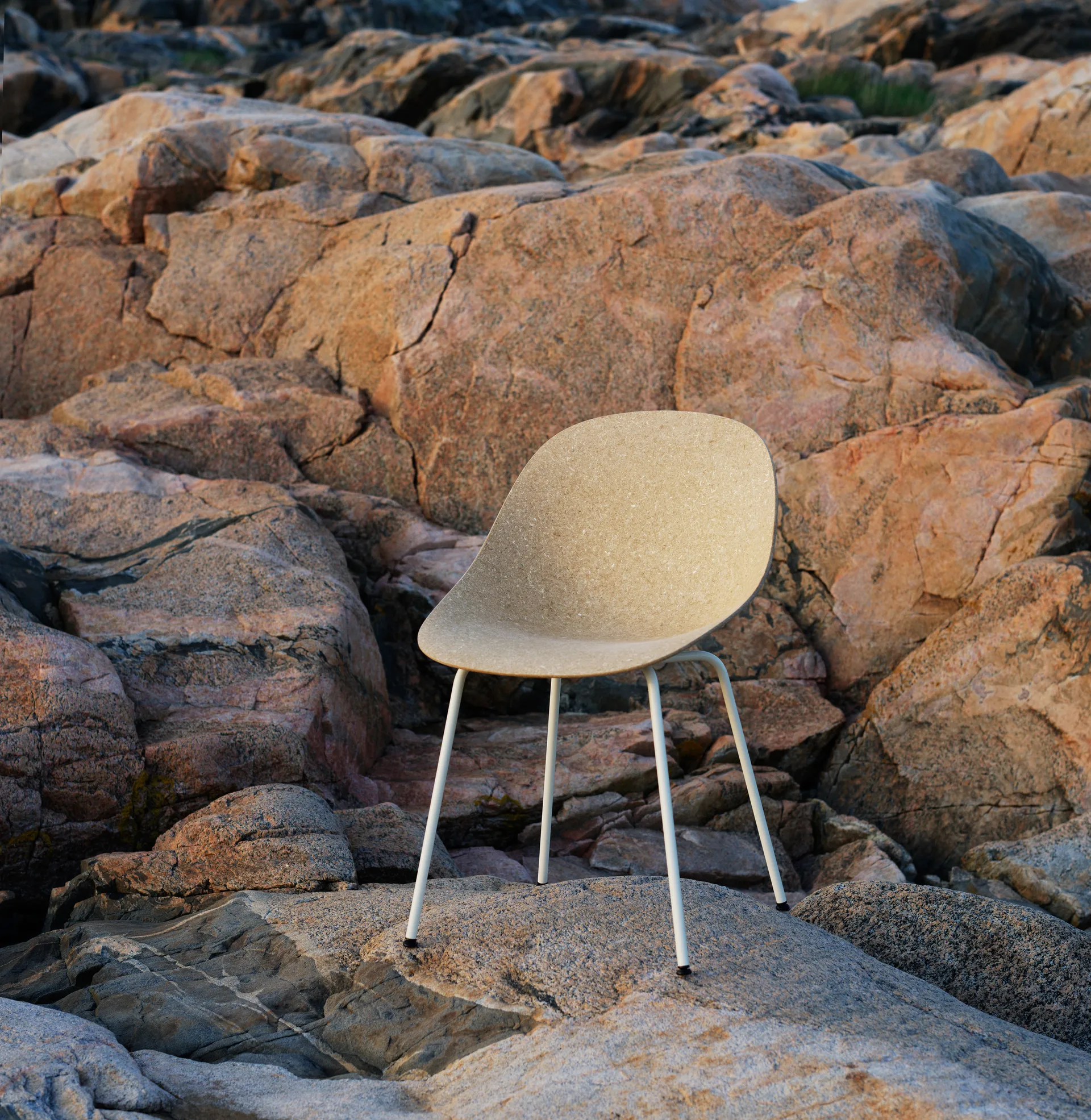Mat Chair stoel, Hemp-cream steel Normann Copenhagen