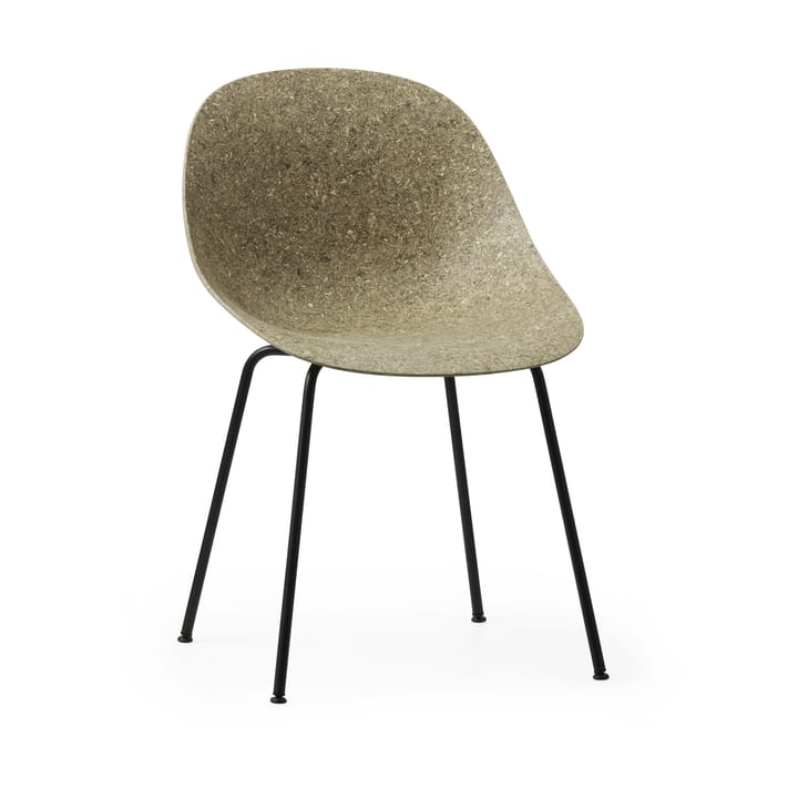 Mat Chair stoel - Seaweed-black steel - Normann Copenhagen