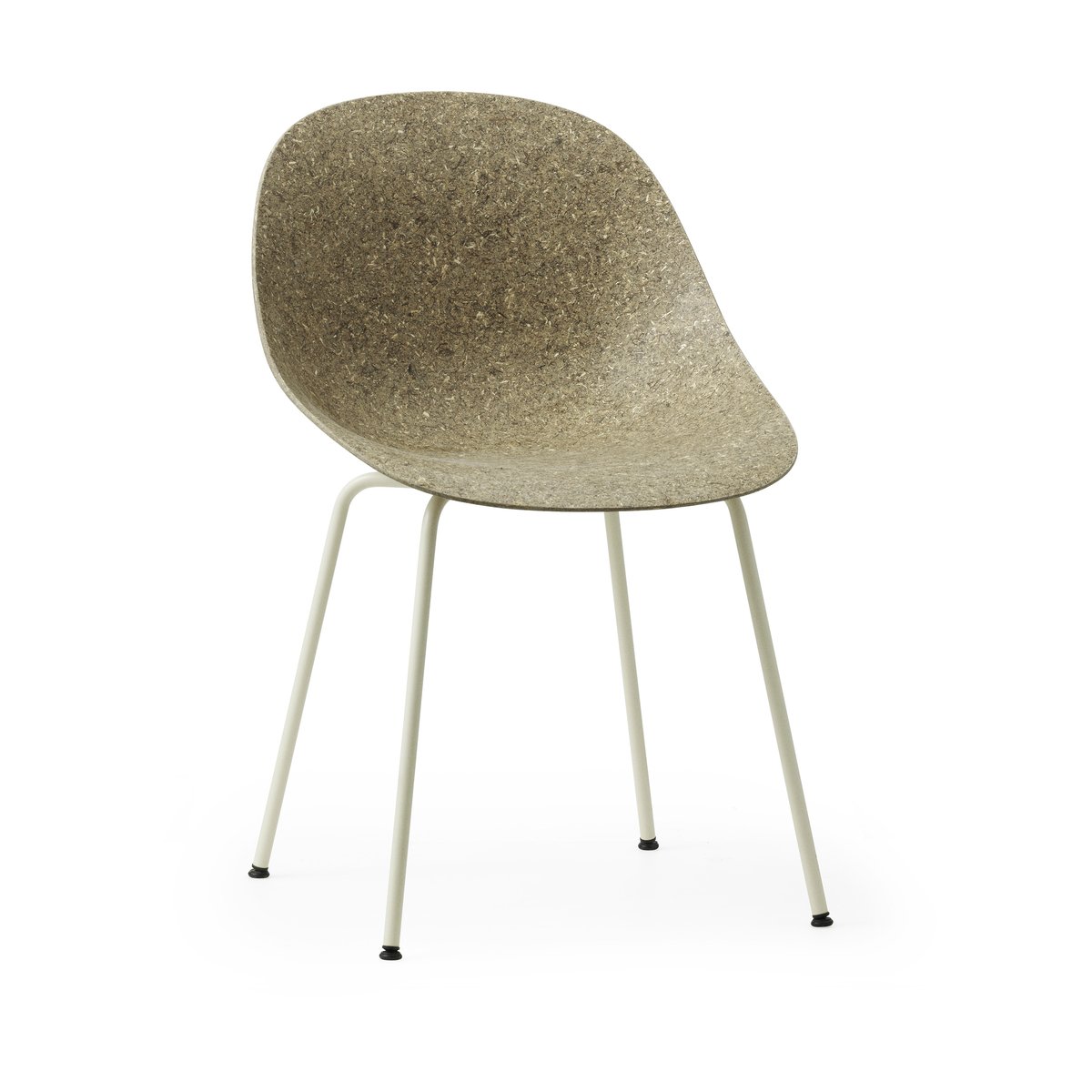 Normann Copenhagen Mat Chair stoel Seaweed-cream steel