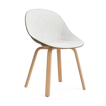 Mat Chair stoel voorkant gestoffeerd  - Hallingdal 110-seaweed-beech - Normann Copenhagen