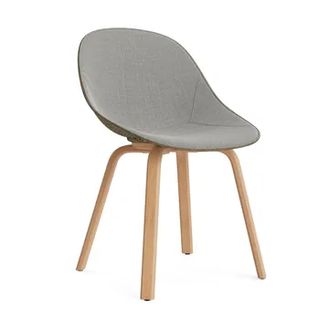 Mat Chair stoel voorkant gestoffeerd  - Remix 133-seaweed-beech - Normann Copenhagen