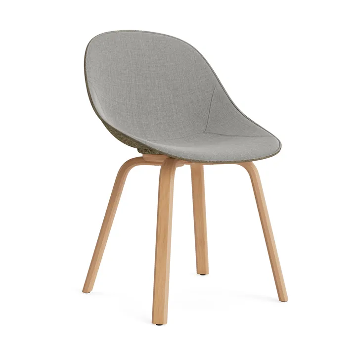 Mat Chair stoel voorkant gestoffeerd  - Remix 133-seaweed-beech - Normann Copenhagen