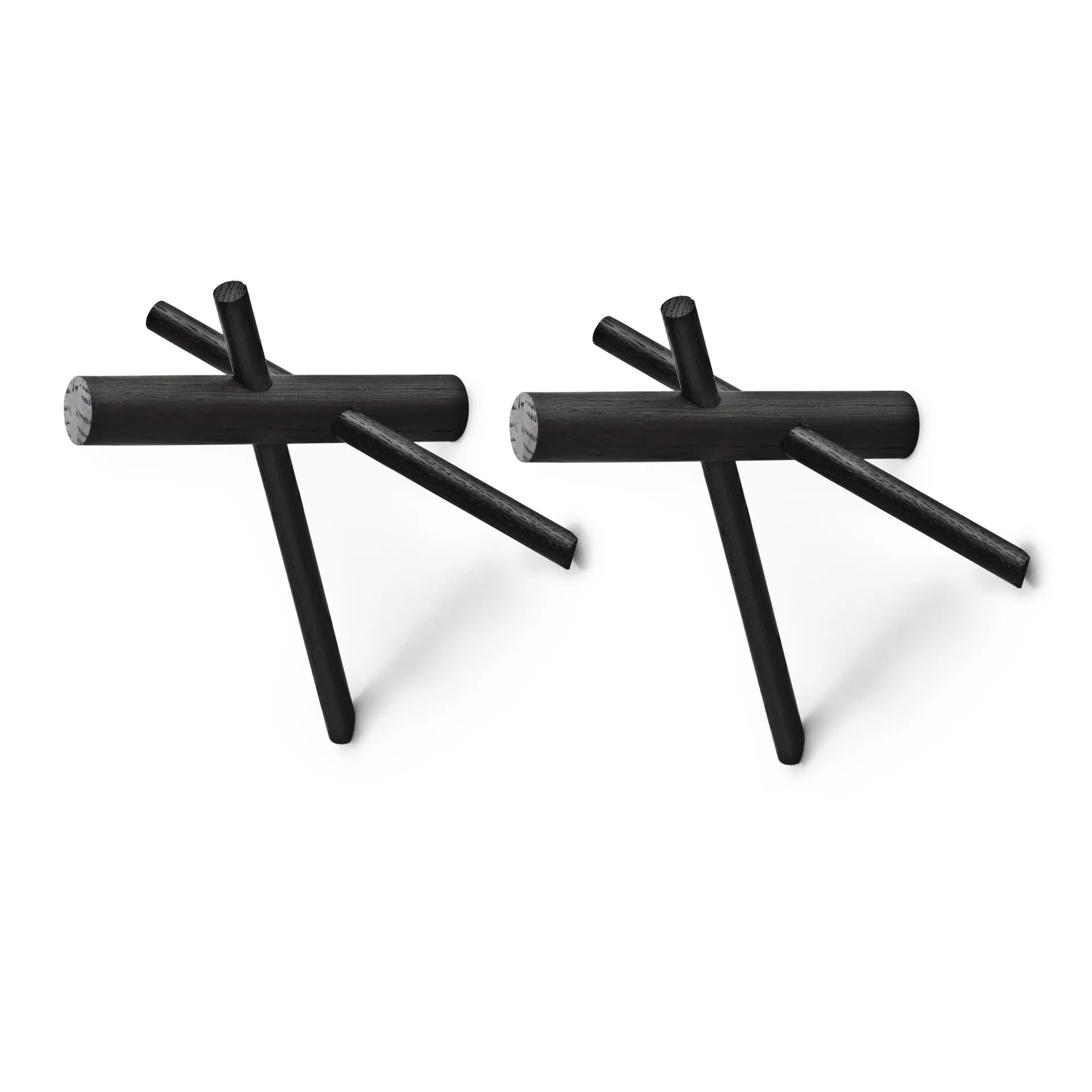 Normann Sticks haak, zwart 2-pack Normann Copenhagen