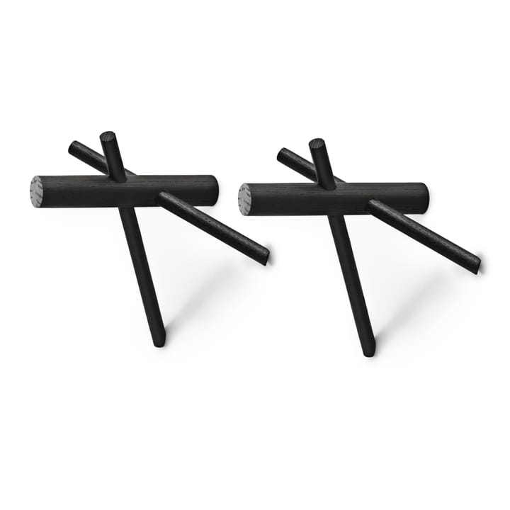 Normann Sticks haak - zwart 2-pack - Normann Copenhagen