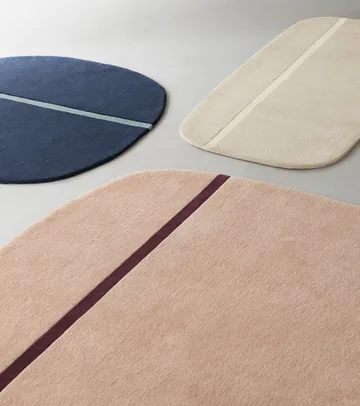 Oona vloerkleed 140x140 cm - Blauw - Normann Copenhagen