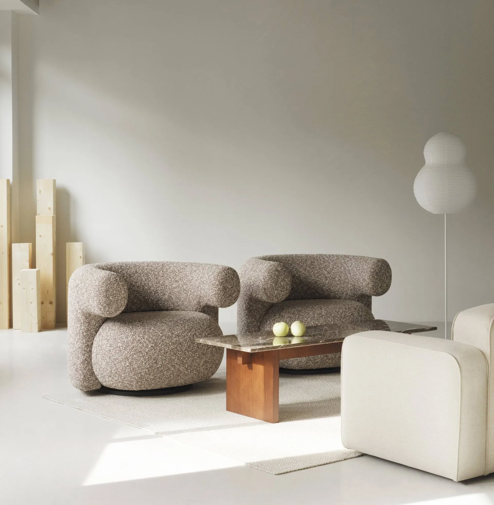 Puff Bubble vloerlamp, Wit Normann Copenhagen