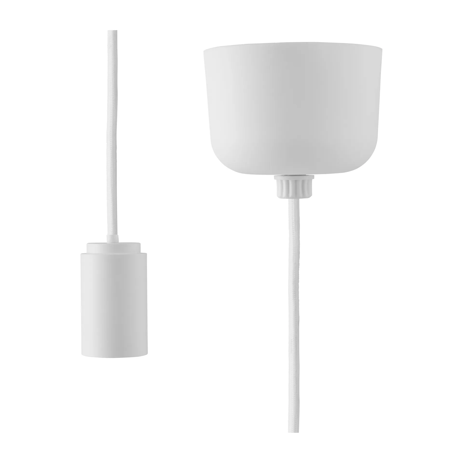 Puff snoer met plafondkap 2,5 m, Wit Normann Copenhagen