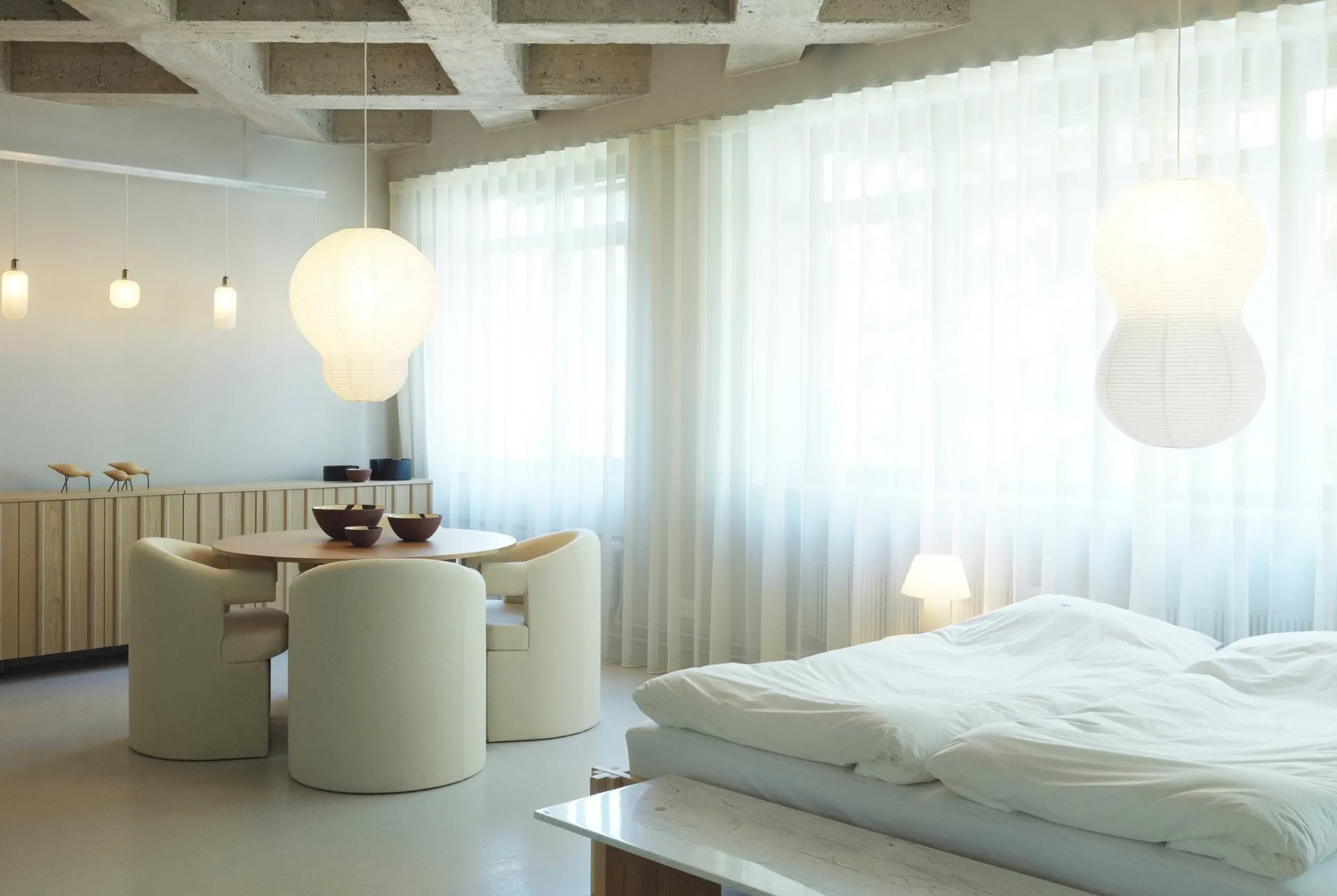 Puff Twist lamp 50x90 cm, Wit Normann Copenhagen