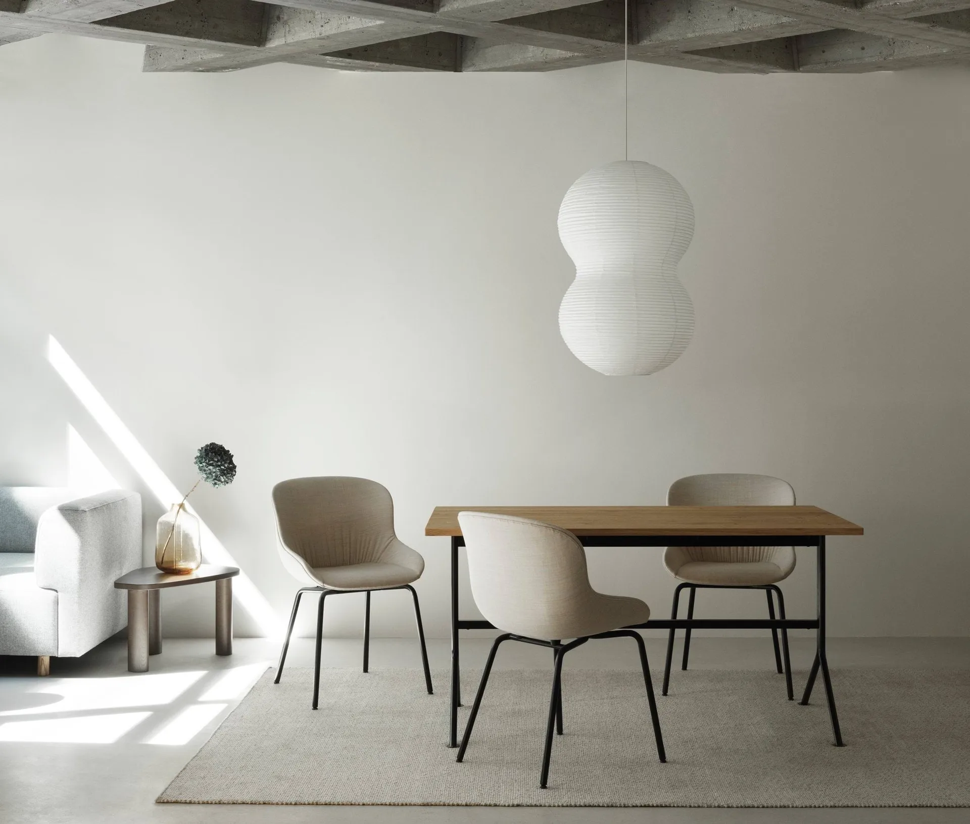 Puff Twist lamp 50x90 cm, Wit Normann Copenhagen
