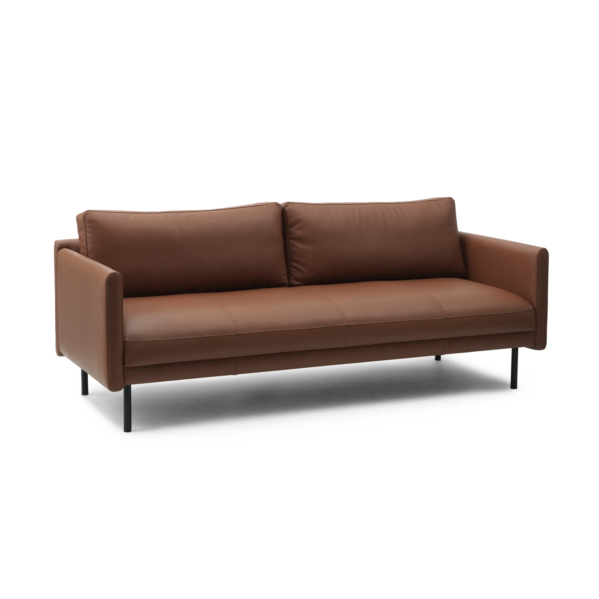 Rar 3-zits bank, Omaha leather cognac Normann Copenhagen