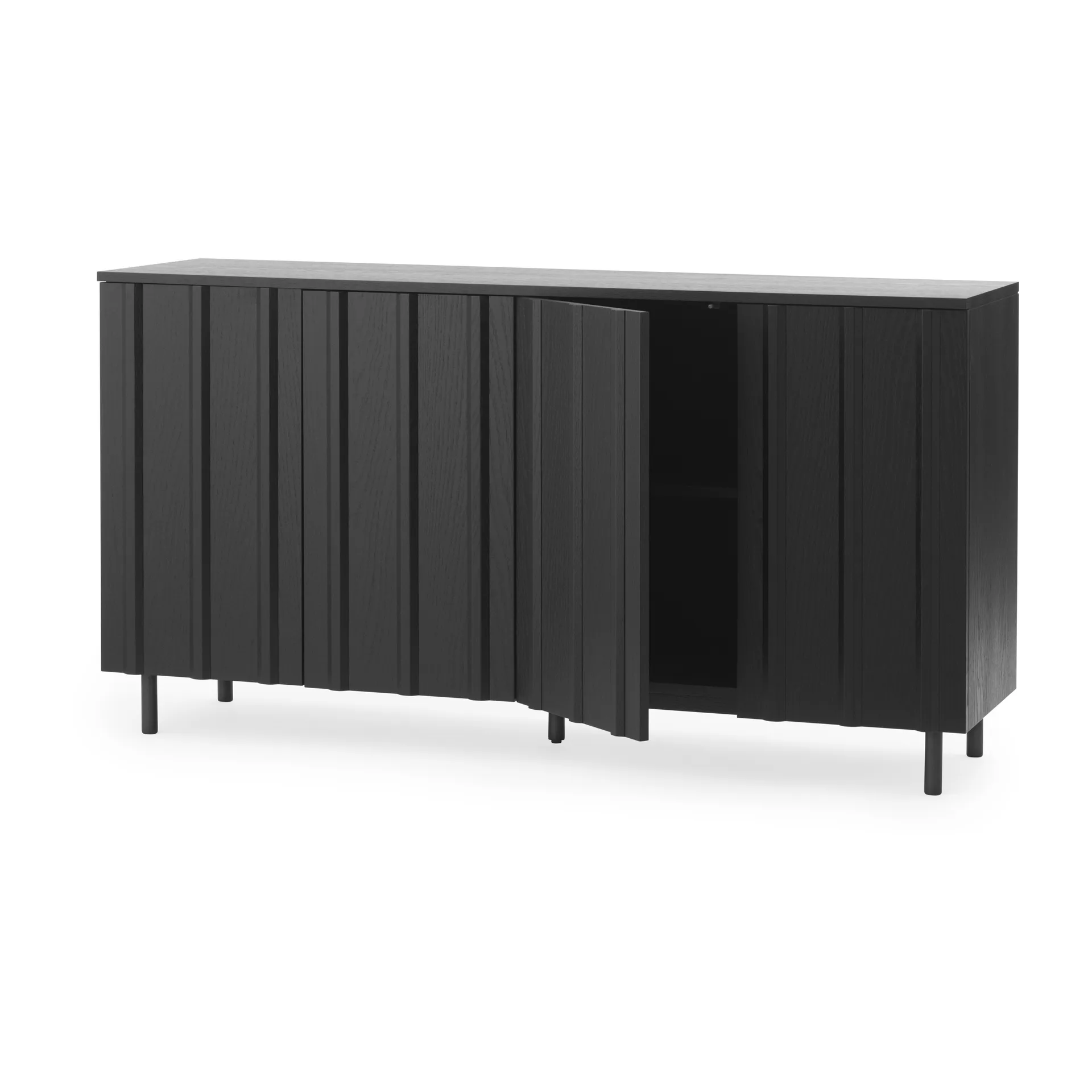 Rib bijzettafel 45x159 cm, Soft Black Normann Copenhagen