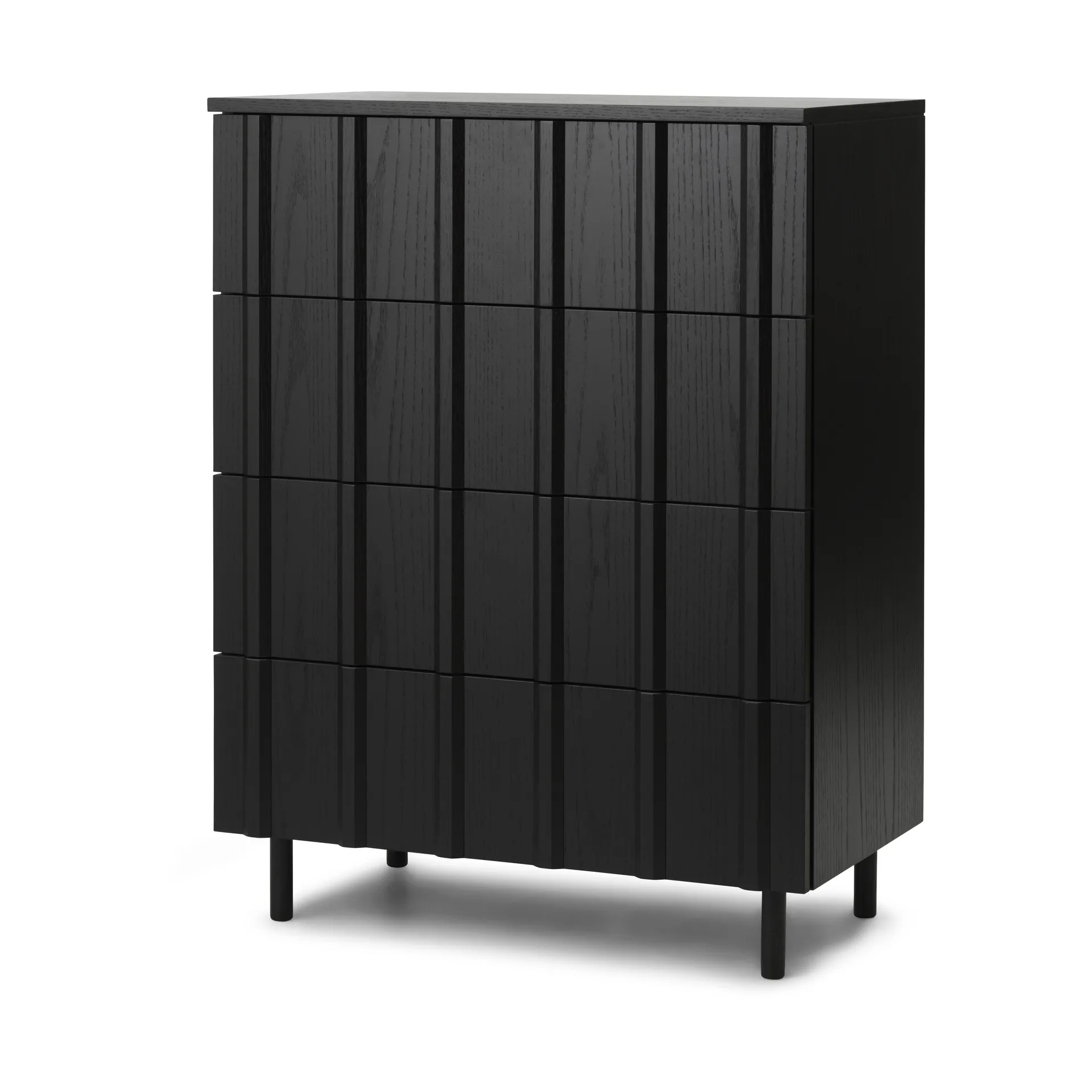 Rib commode 4 lades, Soft Black Normann Copenhagen