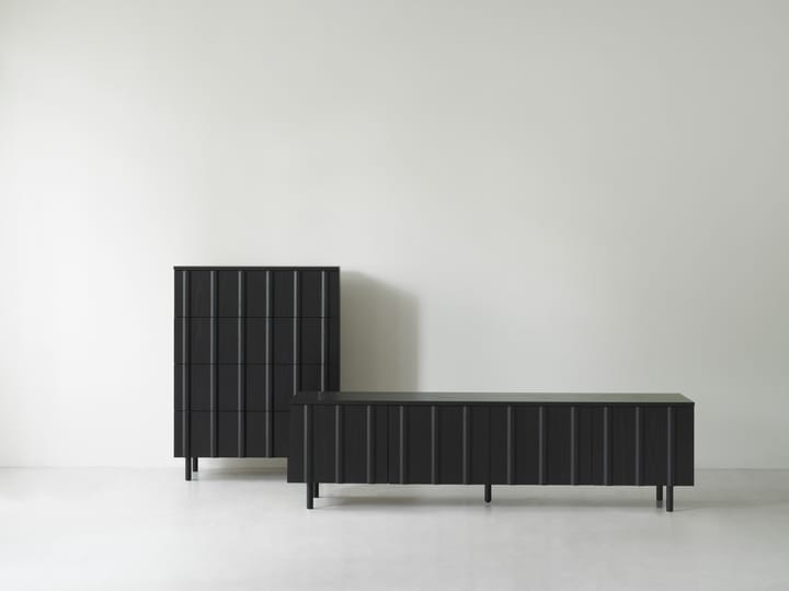 Rib commode 4 lades, Soft Black Normann Copenhagen