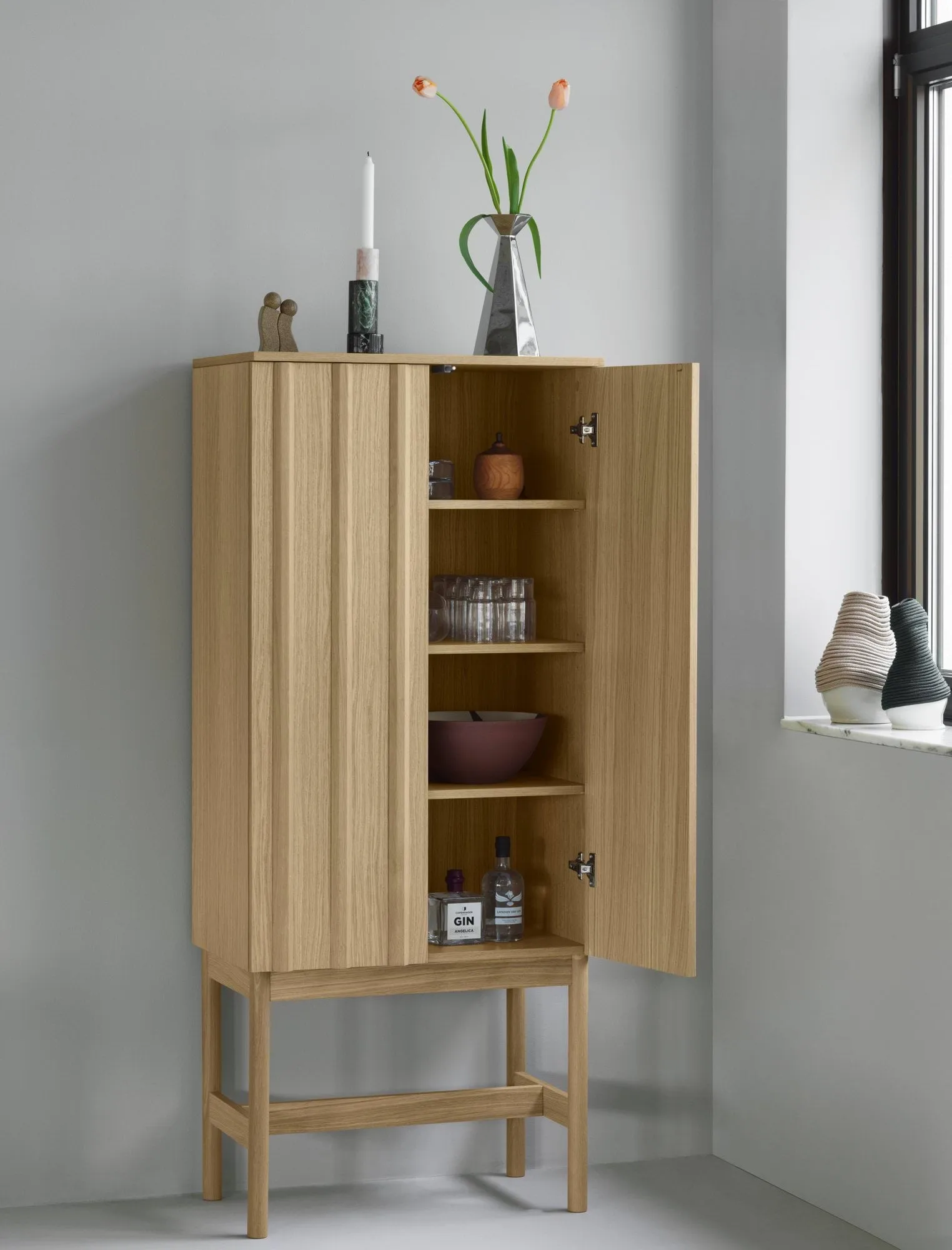 Rib kast, Eiken, 166,5x70x43 cm Normann Copenhagen