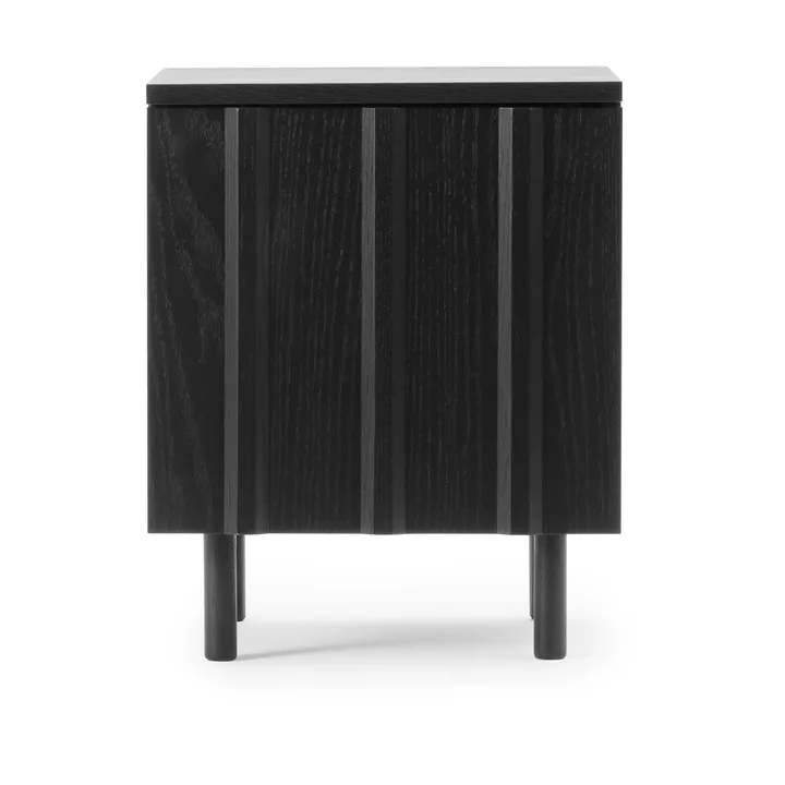 Rib nachtkastje - Zacht zwart, 52x42x40 cm - Normann Copenhagen