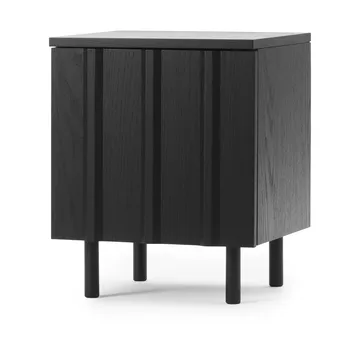 Rib nachtkastje - Zacht zwart, 52x42x40 cm - Normann Copenhagen