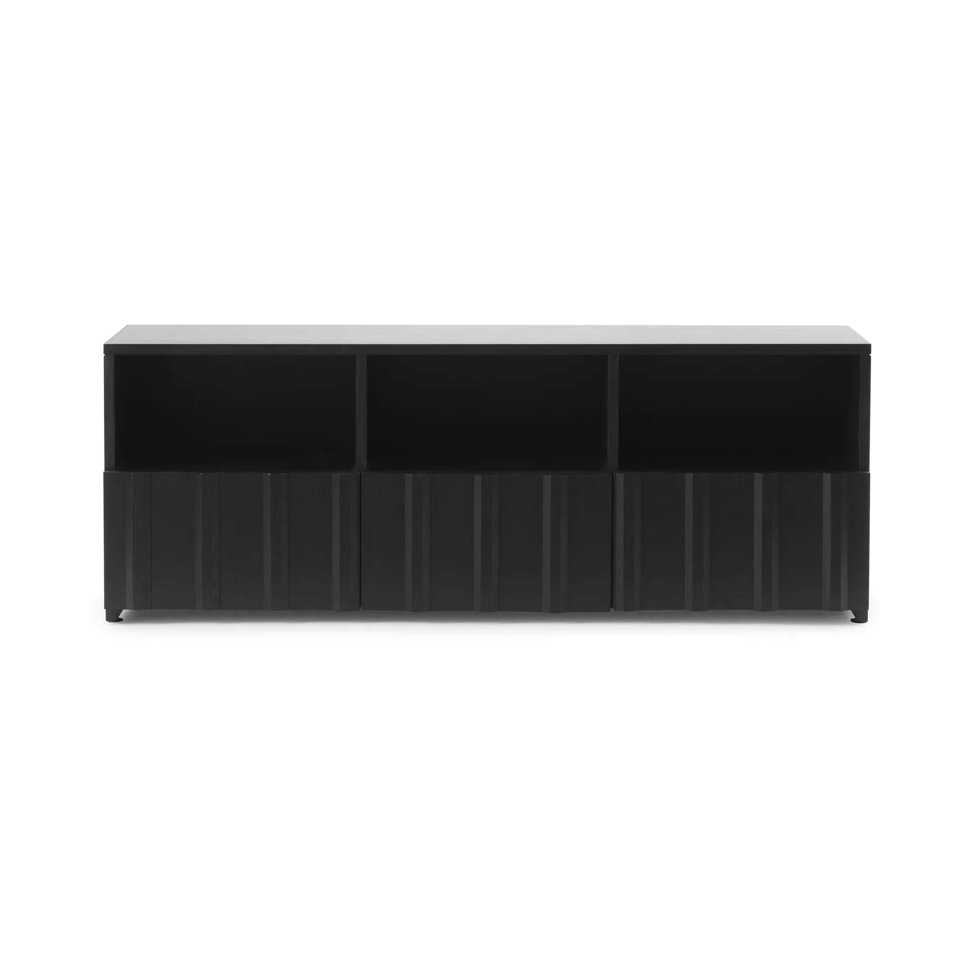 Rib sideboard hybrid, Zacht zwart,, 44x120x38 cm Normann Copenhagen