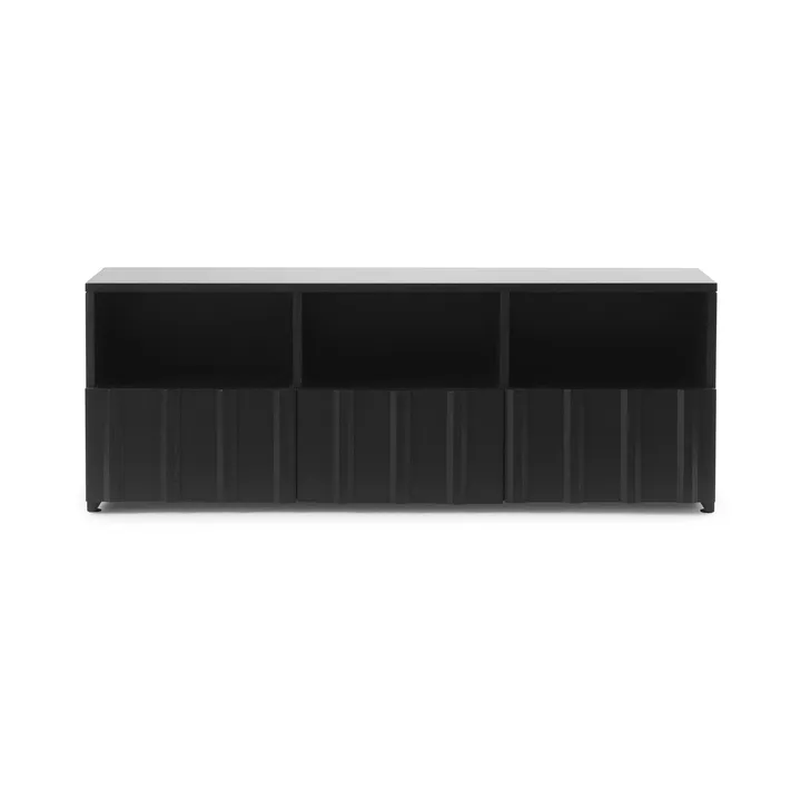 Rib sideboard hybrid - Zacht zwart,, 44x120x38 cm - Normann Copenhagen